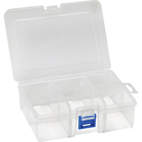 Boîte &agrave; compartiments en plastique, 4,75" la x 6,75" p x 2,25" h, 6 compartiments Solutions industrielles ALPHA
