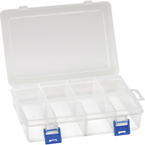 Boîte &agrave; compartiments en plastique, 5,5" la x 7,75" p x 1,75" h, 8 compartiments Solutions industrielles ALPHA