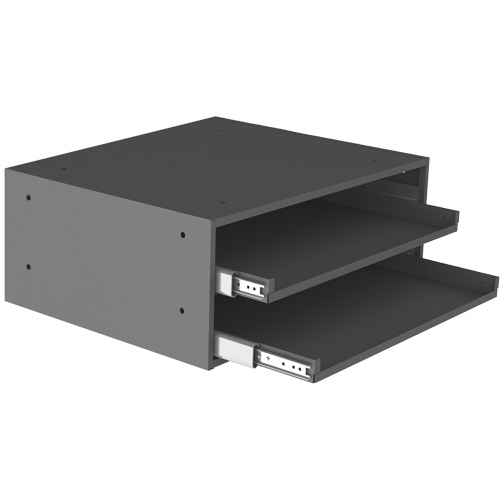 Large Slide Rack for Compartment Box Cabinets, Steel, 2 Slots, 20" W x 15-15/16" D x 8-3/16" H, Grey Solutions industrielles ALPHA