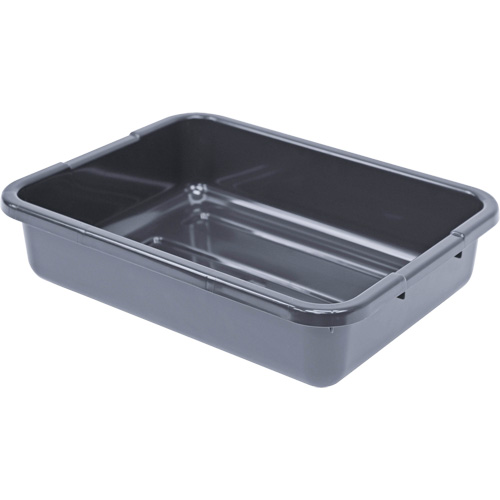 Bac d'entreposage tout usage &agrave; fond rainur&eacute;, 5" ha x 15" p x 21" lo, Plastique, Gris Solutions industrielles ALPHA