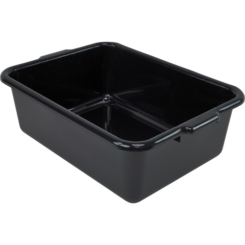 All-Purpose Flat-Bottom Storage Tub, 7" H x 15" D x 21" L, Plastic, Black Solutions industrielles ALPHA