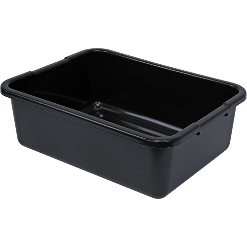 Bac d'entreposage tout usage &agrave; fond rainur&eacute;, 7" ha x 15" p x 21" lo, Plastique, Noir Solutions industrielles ALPHA