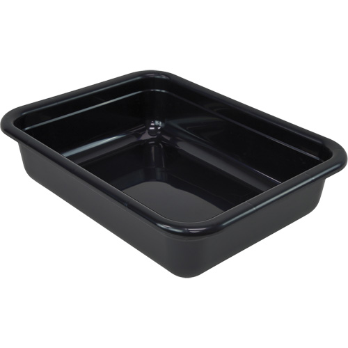 Bac d'entreposage tout usage &agrave; fond plat, 5" ha x 17" p x 22" lo, Plastique, Noir Solutions industrielles ALPHA