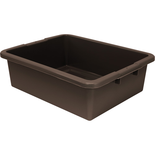 Bac d'entreposage tout usage &agrave; fond rainur&eacute;, 7" ha x 17" p x 22" lo, Plastique, Brun Solutions industrielles ALPHA