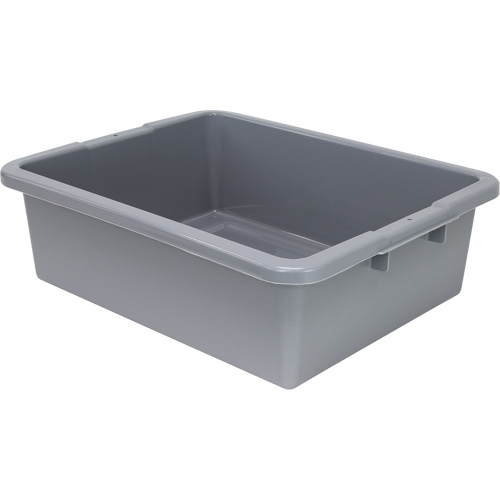 Bac d'entreposage tout usage &agrave; fond rainur&eacute;, 7" ha x 17" p x 22" lo, Plastique, Gris Solutions industrielles ALPHA