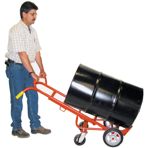 Diable &agrave; Barils Ergonomique A/Roulettes Pivotantes, Fabriqu&eacute; en Acier, 55 - 85 gal. US (45 - 70 gal. imp.) Solutions industrielles ALPHA