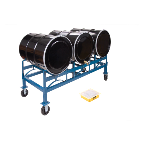 Porte-barils empilables, 3 barils, Capacit&eacute; de 2400 lb, 71-1/2" la x 30" p x 12-1/2" h Solutions industrielles ALPHA