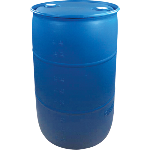 Barils en poly&eacute;thyl&egrave;ne, 55 gal. US (45 gal. imp.), Dessus ferm&eacute;, Bleu Solutions industrielles ALPHA