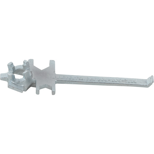 Single Ended Specialty Bung Nut Wrench, 1-1/2" Opening, 7-1/2" Handle, Zinc Cast Steel Solutions industrielles ALPHA