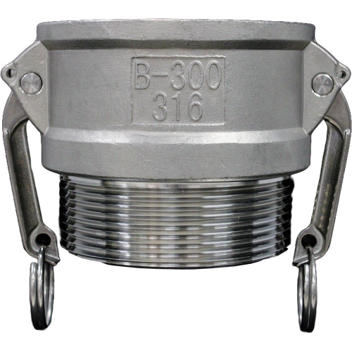 Cam & Groove Coupling, Stainless Steel, Type B, 2-1/2", Male NPT, 150 PSI Solutions industrielles ALPHA