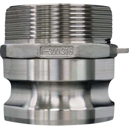 Cam & Groove Coupling, Stainless Steel, Type F, 2-1/2", Male NPT, 150 PSI Solutions industrielles ALPHA