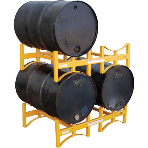 Steel Stackable Drum Rack, 2 Drums, 1600 lbs. Capacity, 45-1/2" W x 29-7/8" D x 12-3/4" H Solutions industrielles ALPHA