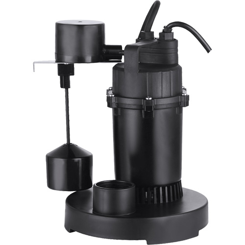 Pompe de puisard submersible thermoplastique, 2560 gal./h, 115 V, 4,6 A, 1/3 CV Solutions industrielles ALPHA