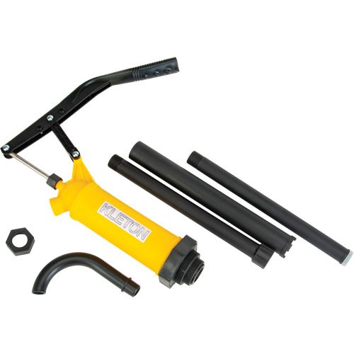 Pompe &agrave; baril de type levier, Polypropyl&egrave;ne, 14 oz/course, Pour barils de 5-55 gal. Solutions industrielles ALPHA