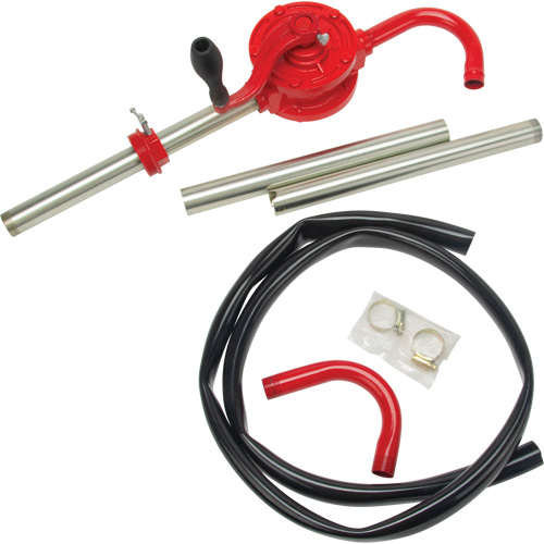Rotary Type Drum Pump, Cast Iron/Steel, Fits 30-55 Gal., 8 oz./Stroke Solutions industrielles ALPHA