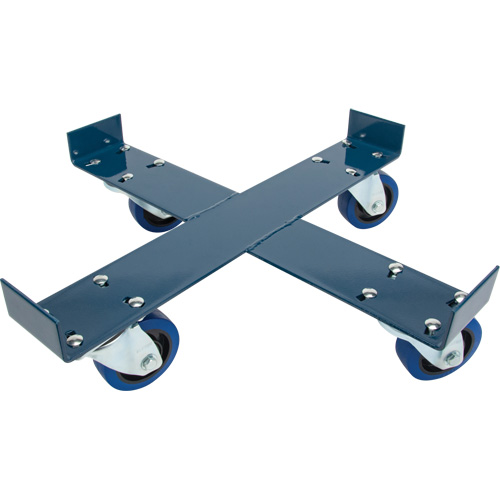 Chariot pour baril, Acier, Capacit&eacute;e 1400 lb, Diam&egrave;tre 24", Roue en &eacute;lastique bleu Solutions industrielles ALPHA