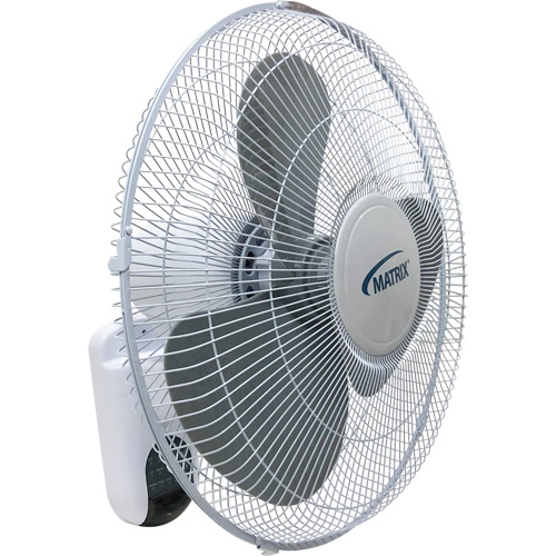 Wall Mount Oscillating Fan, Commercial, 3 Speed, 16" Diameter Solutions industrielles ALPHA
