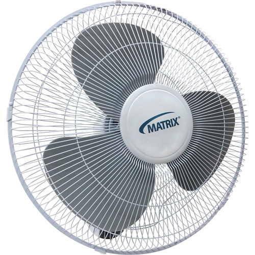 Wall Mount Oscillating Fan, Commercial, 3 Speed, 16" Diameter Solutions industrielles ALPHA