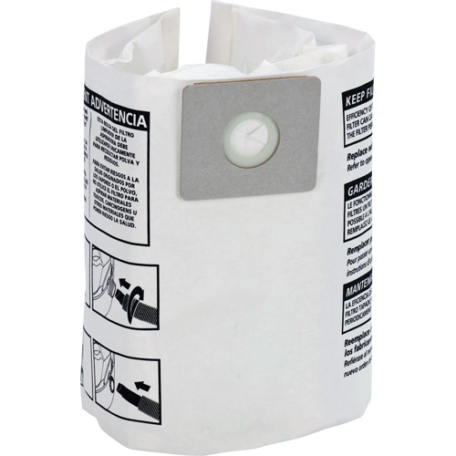 Sacs filtrants pour d&eacute;bris secs jetables, 4 gal. US Solutions industrielles ALPHA