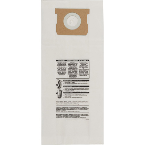 Type O Hang Up/Bulldog Vacuum Paper Bags, 5 US gal. Solutions industrielles ALPHA