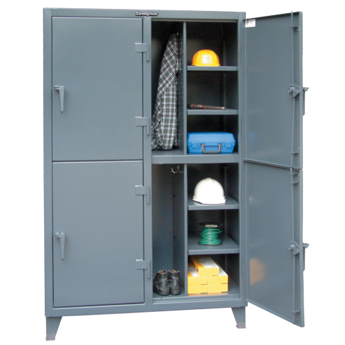 Heavy-Duty Locker, Steel, 8 Shelves, 72" H x 50" W x 24" D, Grey Solutions industrielles ALPHA