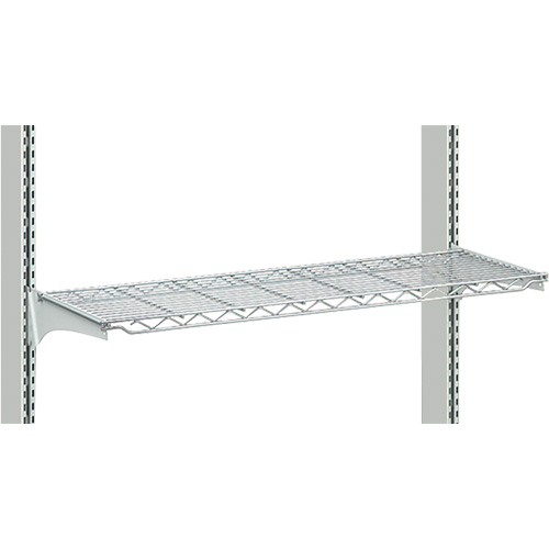 Postes de travail modulaires ergonomiques - Tablettes en fil m&eacute;tallique Solutions industrielles ALPHA