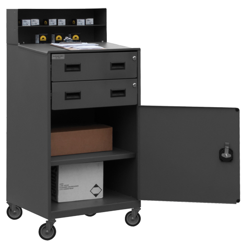 Shop Desk, 23" W x 20" D x 51" H, Grey Solutions industrielles ALPHA