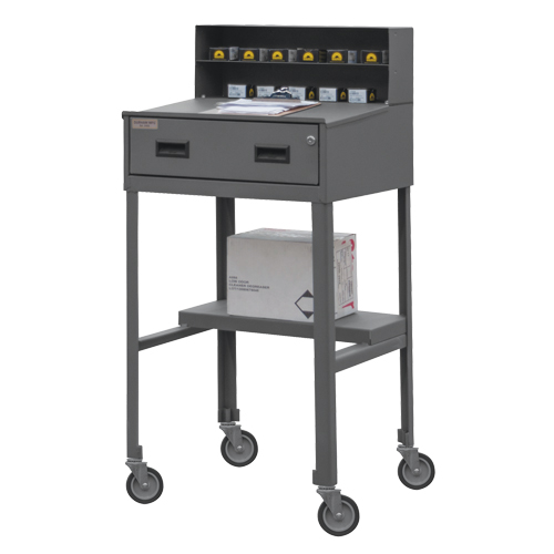 Shop Desk, 23" W x 20" D x 47-3/4" H, Grey Solutions industrielles ALPHA
