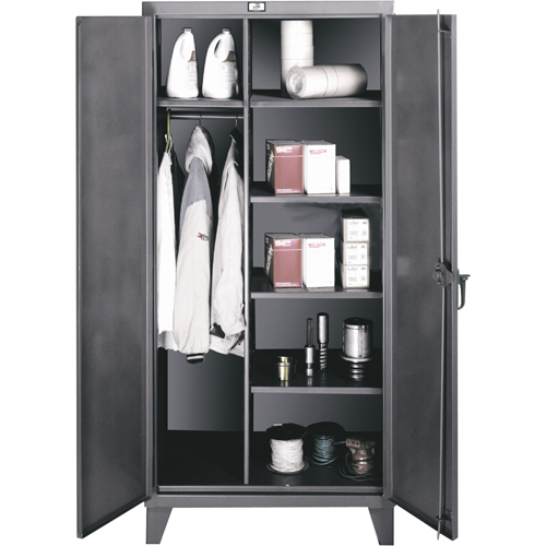 Armoires de rangement/penderies, Acier, 48" la x 24" p x 72" h, Gris Solutions industrielles ALPHA