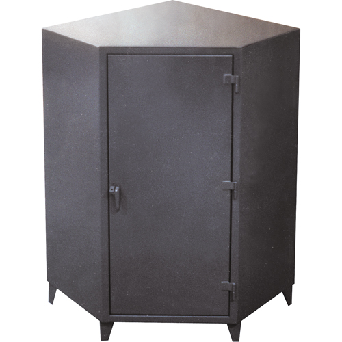 Corner Cabinets, Steel, 4 Shelves, 72" H x 48" W x 24" D, Grey Solutions industrielles ALPHA