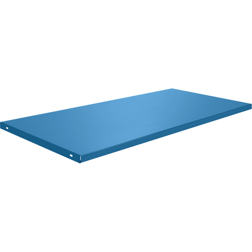 &eacute;tabli avec armoire - Tablettes, 58 3/4" x Capacit&eacute; de 300 lb, Acier, Bleu Solutions industrielles ALPHA
