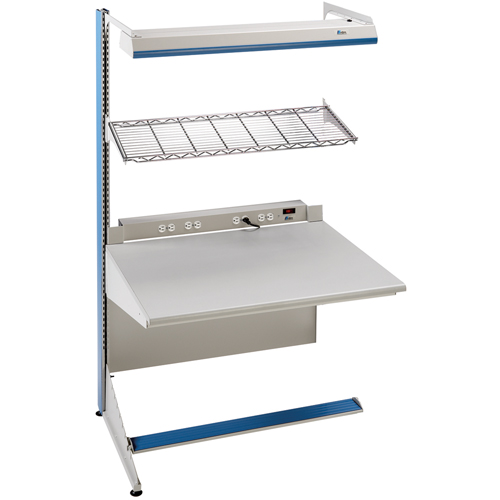 Postes de travail modulaires ergonomiques - Exemples de configurations - A-SA Ajouts &agrave; un c&ocirc;t&eacute;, 36" la x 28" p x 84" h, Ajout &agrave; un c&ocirc;t&eacute; Solutions industrielles ALPHA