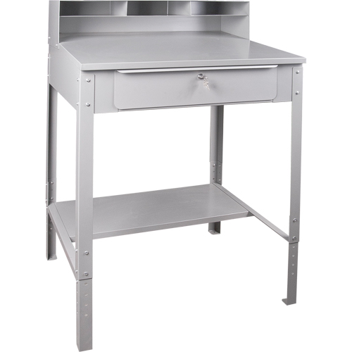 Open Floor Style Shop Desk, 34-1/2" W x 30" D x 53" H, Grey Solutions industrielles ALPHA