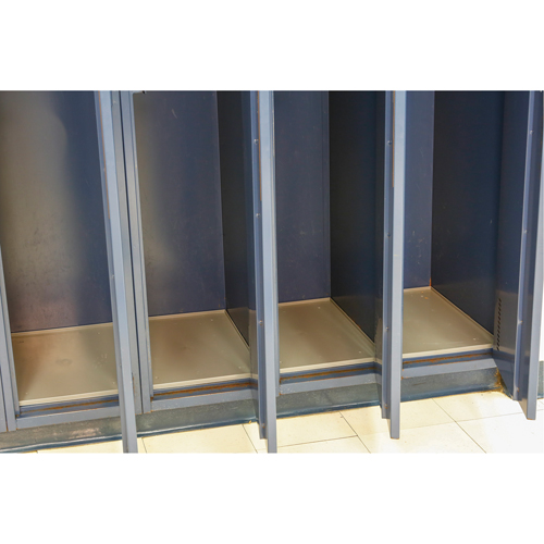 Locker Base Insert, Fits Locker Size 12" x 18", Light Grey, Plastic Solutions industrielles ALPHA