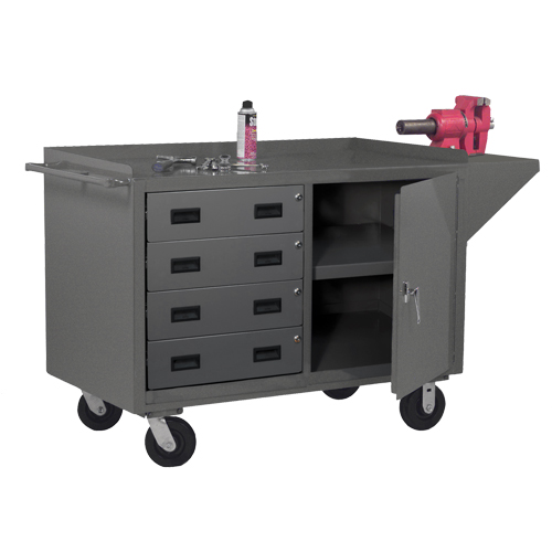 Mobile Workbench Cabinet, Steel Surface Solutions industrielles ALPHA