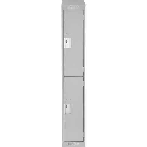 Casiers Clean Line, 2 niveaux, 12" x 18" x 78", Acier, Gris, Rivet (assembl&eacute;) Solutions industrielles ALPHA