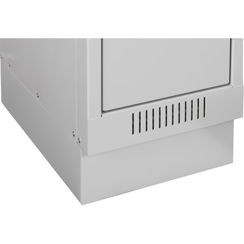 Clean Line Lockerette, 6 -tier, Bank of 4, 48" x 18" x 82", Steel, Charcoal, Rivet (Assembled) Solutions industrielles ALPHA