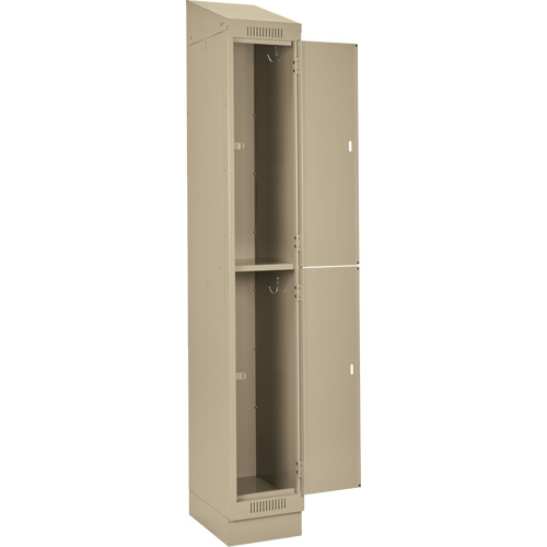 Clean Line Lockers, 2 -tier, Bank of 4, 48" x 18" x 82", Steel, Beige, Rivet (Assembled) Solutions industrielles ALPHA