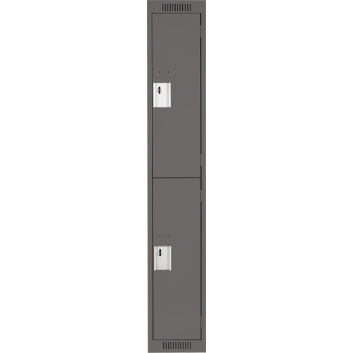 Casiers Clean Line, 2 niveaux, 12" x 18" x 72", Acier, Charbon, Rivet (assembl&eacute;) Solutions industrielles ALPHA
