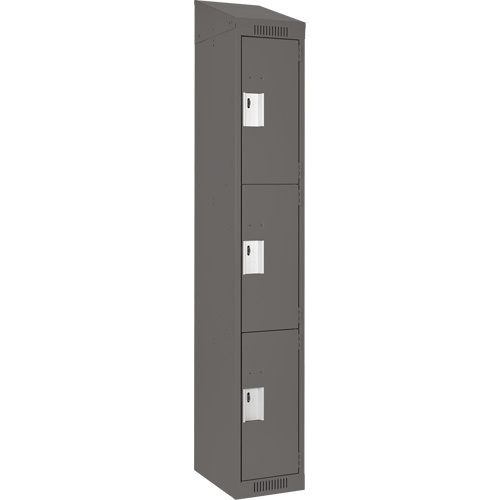 Casiers Clean Line, 3 niveaux, 12" x 18" x 78", Acier, Charbon, Rivet (assembl&eacute;) Solutions industrielles ALPHA