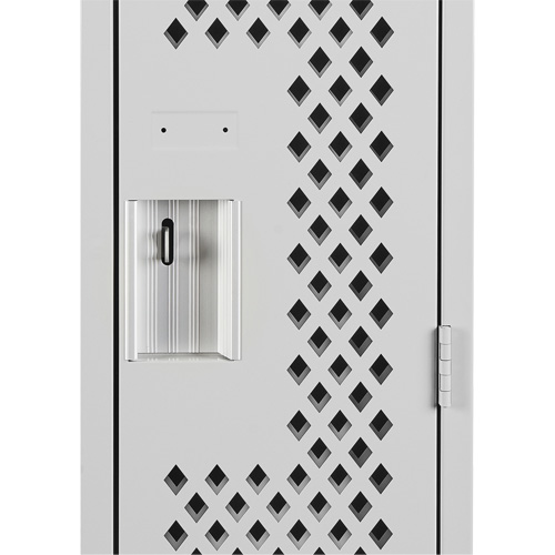 Casiers Clean Line, 2 niveaux, 12" x 15" x 72", Acier, Gris, Rivet (assembl&eacute;), Perfor&eacute; Solutions industrielles ALPHA