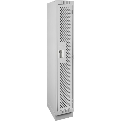 Casiers Clean Line, 12" x 15" x 76", Acier, Gris, Rivet (assembl&eacute;), Perfor&eacute; Solutions industrielles ALPHA