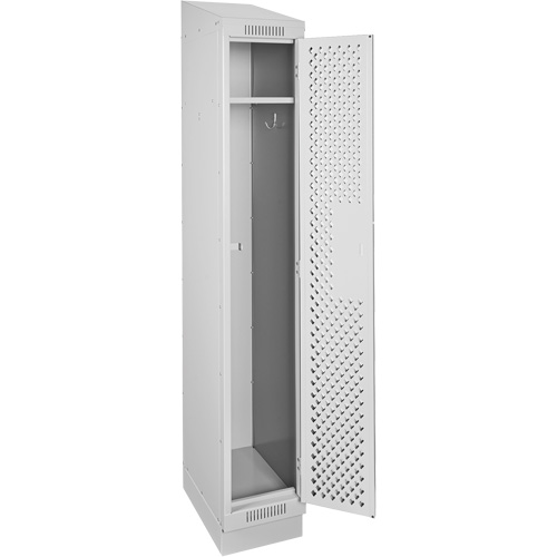 Casiers Clean Line, 12" x 18" x 82", Acier, Gris, Rivet (assembl&eacute;), Perfor&eacute; Solutions industrielles ALPHA