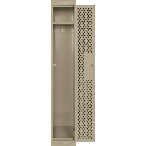 Clean Line Lockers, 12" x 12" x 72", Steel, Beige, Rivet (Assembled), Perforated Solutions industrielles ALPHA