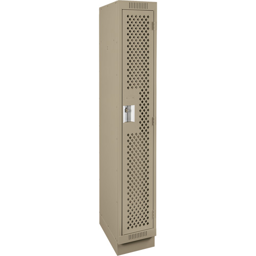 Casiers Clean Line, 12" x 12" x 76", Acier, Beige, Rivet (assembl&eacute;), Perfor&eacute; Solutions industrielles ALPHA