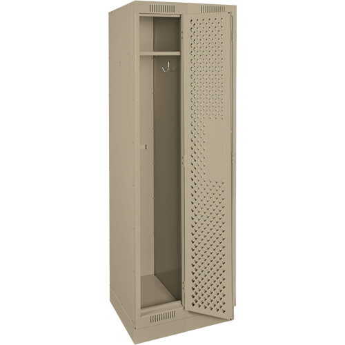 Clean Line Lockers, Bank of 2, 24" x 12" x 76", Steel, Beige, Rivet (Assembled), Perforated Solutions industrielles ALPHA