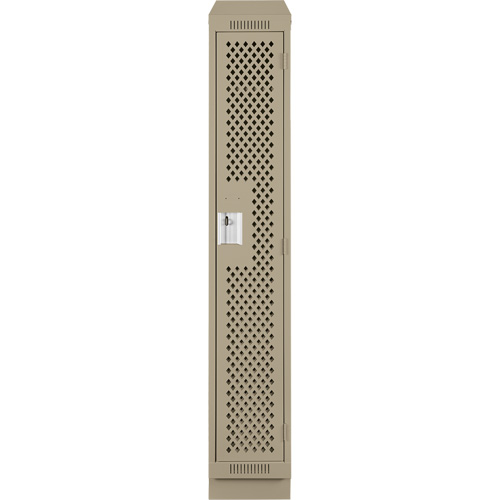 Casiers Clean Line, 12" x 18" x 82", Acier, Beige, Rivet (assembl&eacute;), Perfor&eacute; Solutions industrielles ALPHA