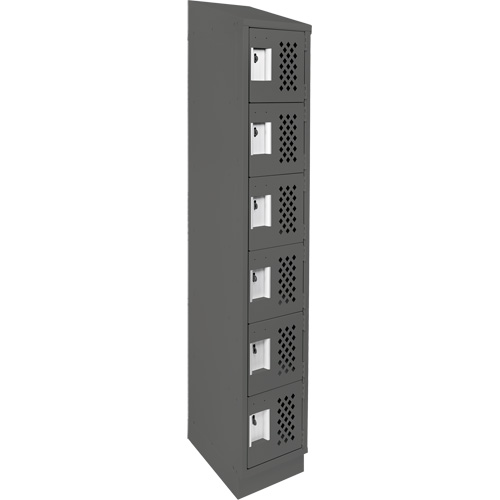 Petit casier perfor&eacute; Clean-Line, 6 niveaux, 15" x 72" x 12", Acier Solutions industrielles ALPHA