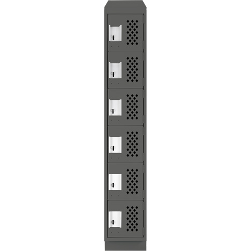 Petit casier perfor&eacute; Clean-Line, 6 niveaux, 15" x 72" x 12", Acier Solutions industrielles ALPHA