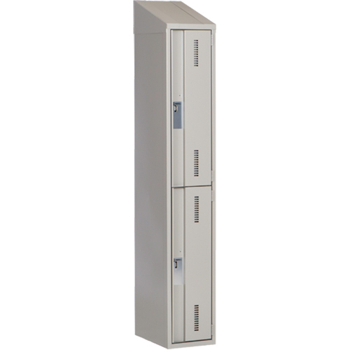 Concorde Heavy-Duty Lockers, 2 -tier, 12" x 18" x 78", Steel, Grey, Welded (Assembled) Solutions industrielles ALPHA